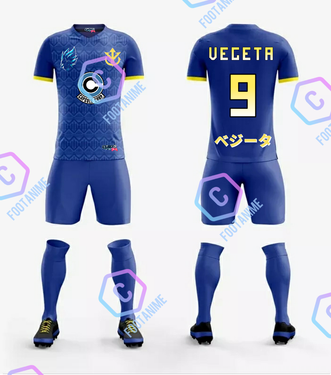 Maillot de football Dragon Ball "Vegeta"