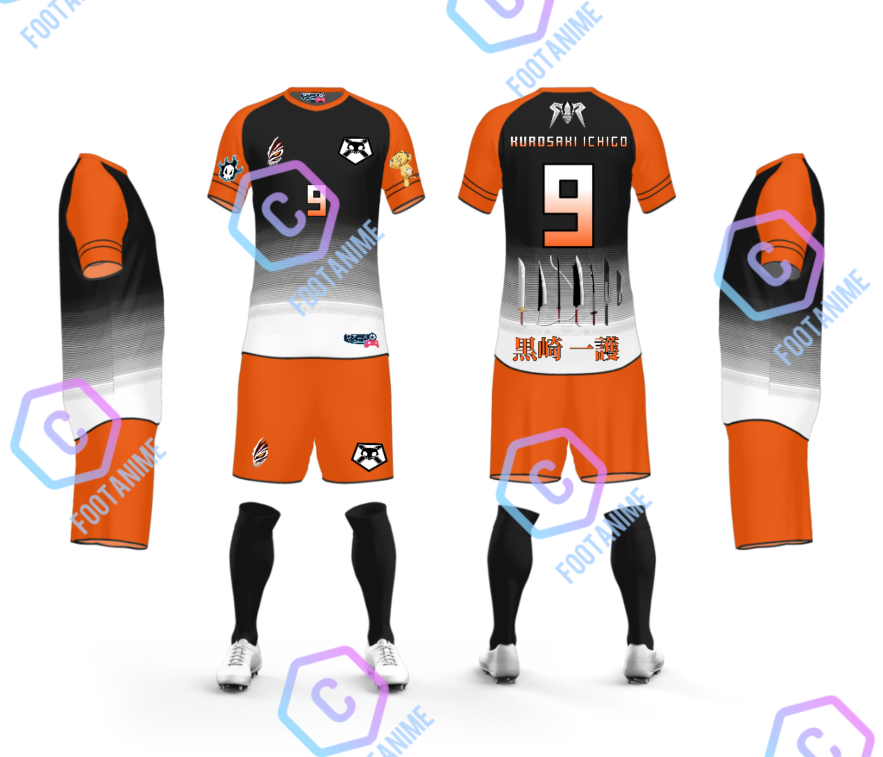 Maillot de football Bleach "Kurosaki Ichigo" V.2